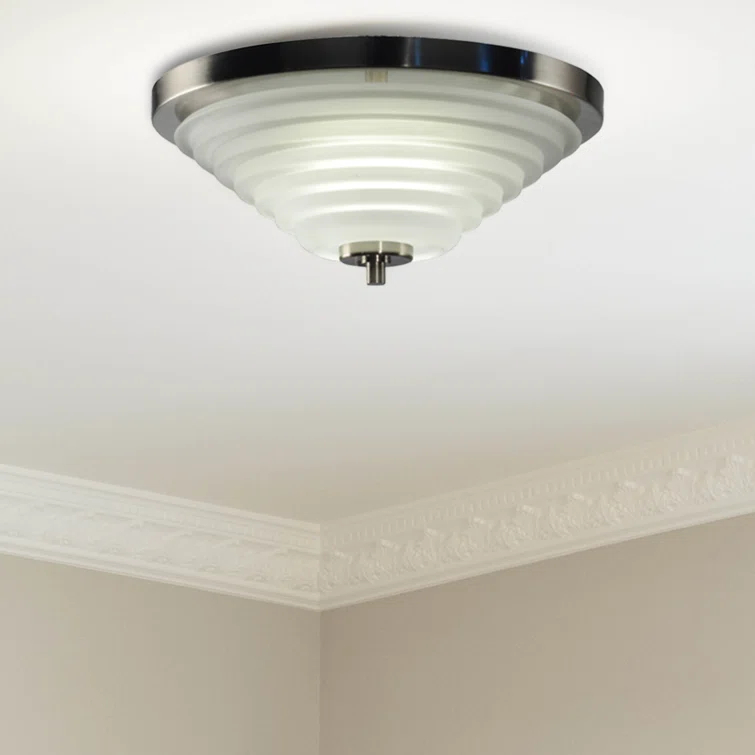 Springdale Lighting Soloman Glass Flush Mount