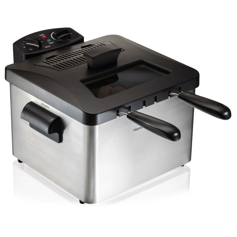 Hamilton Beach Hamilton Beach® Professional-Style Electric Deep Fryer with 12-Cup Food Capacity, Lid with View Window and Three Frying Baskets