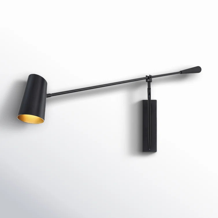 Eros Single Light Steel Dimmable LED Swing Arm Sconce