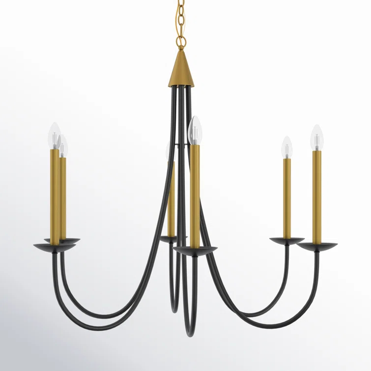 Castlehill 6 Light Metal Dimmable Chandelier