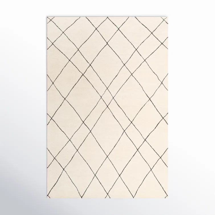 Seaton Wool Black/Cream Rug