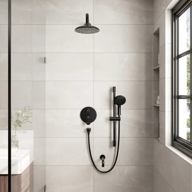 Calliope Wall Mounted 3 Function Retro Shower System with 3 Setting Handheld