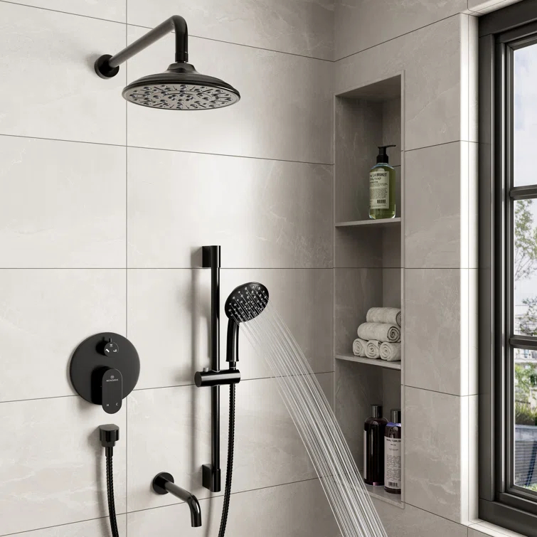 Calliope Wall Mounted 3 Function Retro Shower System with 3 Setting Handheld