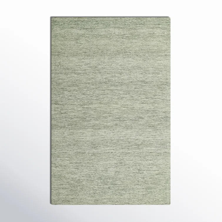 Sage Hand-Tufted Wool Rectangular Area Rug 3'6" x 5'6"