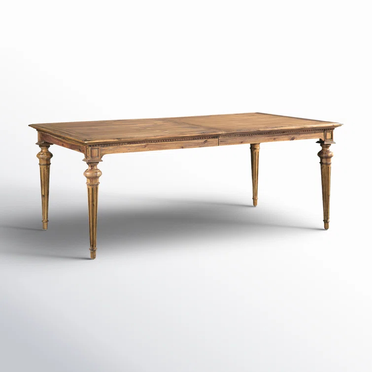 Wellington Hall Antique Beige Reclaimed Wood Extendable Dining Table