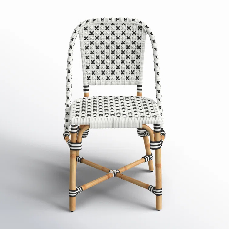 Butler Specialty Company Tenor Rattan Dining Chair - Black / White / Natural