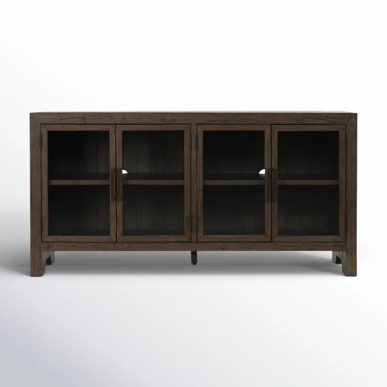 Troy 72" Reclaimed Oak Wood Buffet Sideboard in Dark Brown