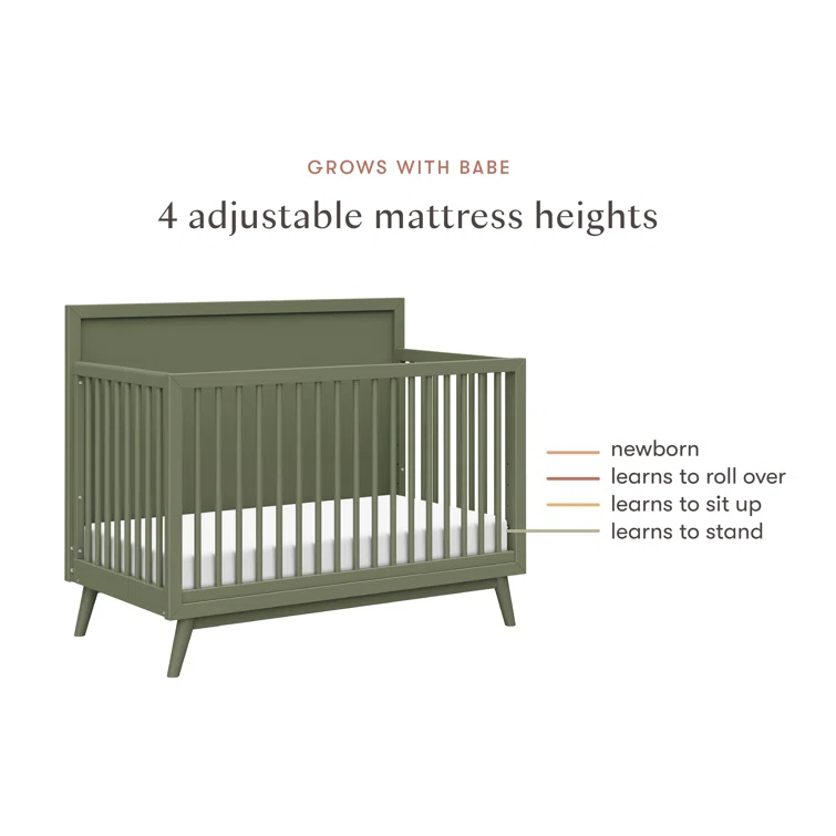 Palma 4-in-1 Convertible Crib with Toddler Bed Conversion Kit