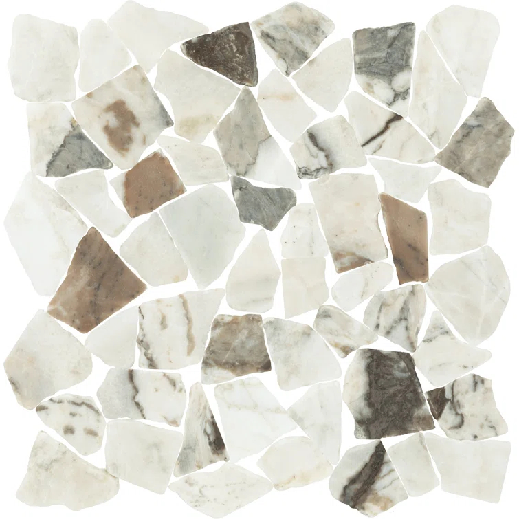 Daltile Gamma Natural Stone Pebble Wall and Floor Mosaic Tile (Set of 10)