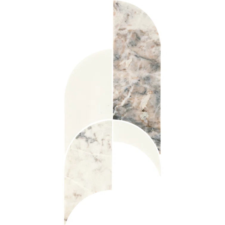 Gamma Natural Stone Archway Wall and Floor Mosaic Tile (Set of 5)