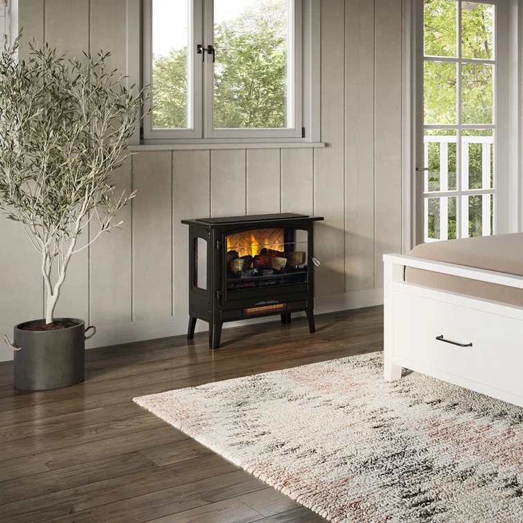 Country Living Smart Infrared Electric Fireplace Stove Heater, Alexa and Google Home Compatible