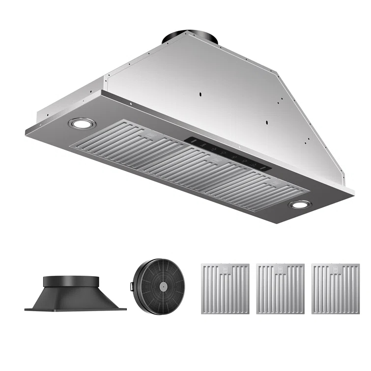 36'' VIKIO 900 Cubic Feet Per Minute Ducted Insert Range Hood with Baffle Filter and Light Included