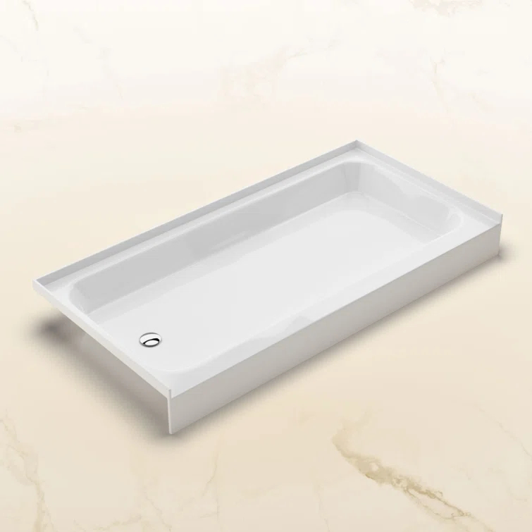 Voltaire 60 X 30 Shower Pan Base With Left Drain In Glossy