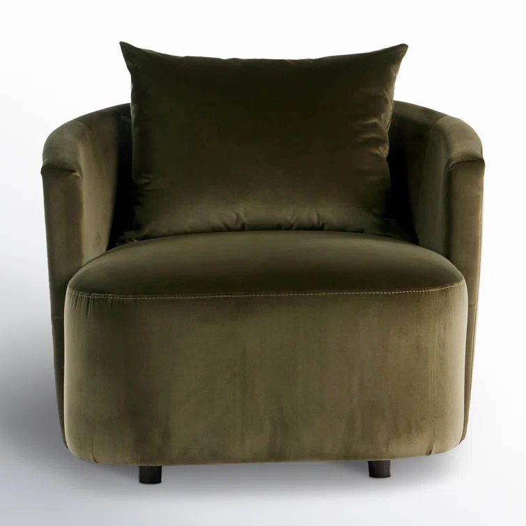 Surrey Olive Green Cotton and Polyester Swivel Chaise Lounge