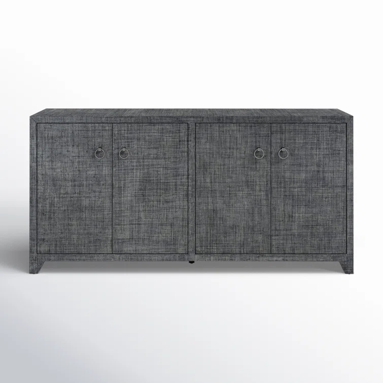 Butler Specialty Company Bar Harbor Raffia 4 Door 70" Sideboard - Charcoal