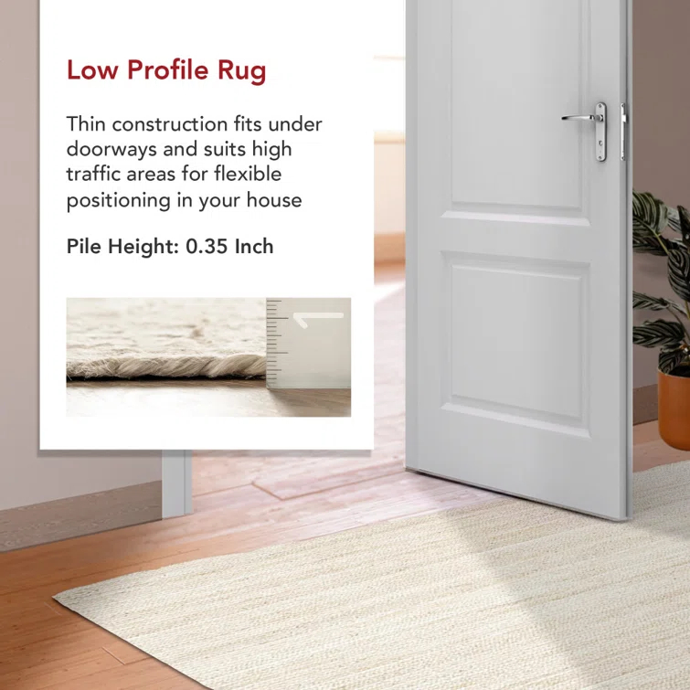 Cruise Handmade Braided Jute Area Rug in Off White