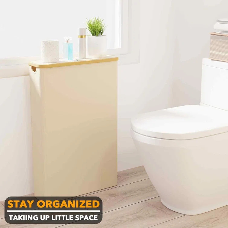 Extra Large Toilet Paper Storage With Lid, Holds Up To 24 Regular Rolls Or 18 Mega Rolls, Slim Basket Holder Bin Container For Bathroom Accessories Organizer