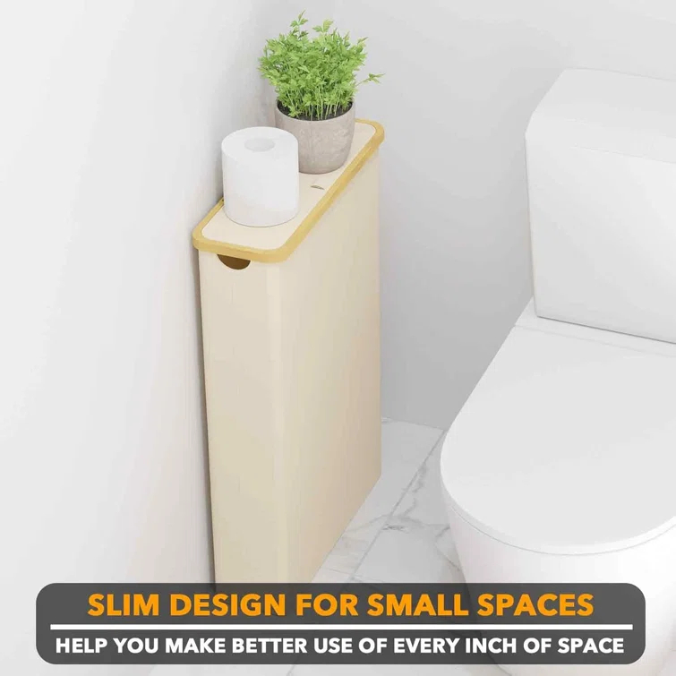 Extra Large Toilet Paper Storage With Lid, Holds Up To 24 Regular Rolls Or 18 Mega Rolls, Slim Basket Holder Bin Container For Bathroom Accessories Organizer