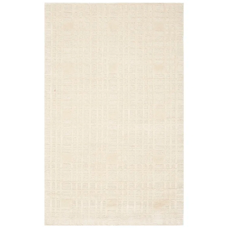 SAFAVIEH Tibetan Abagail Geometric Wool Area Rug, Ivory, 4' x 6'