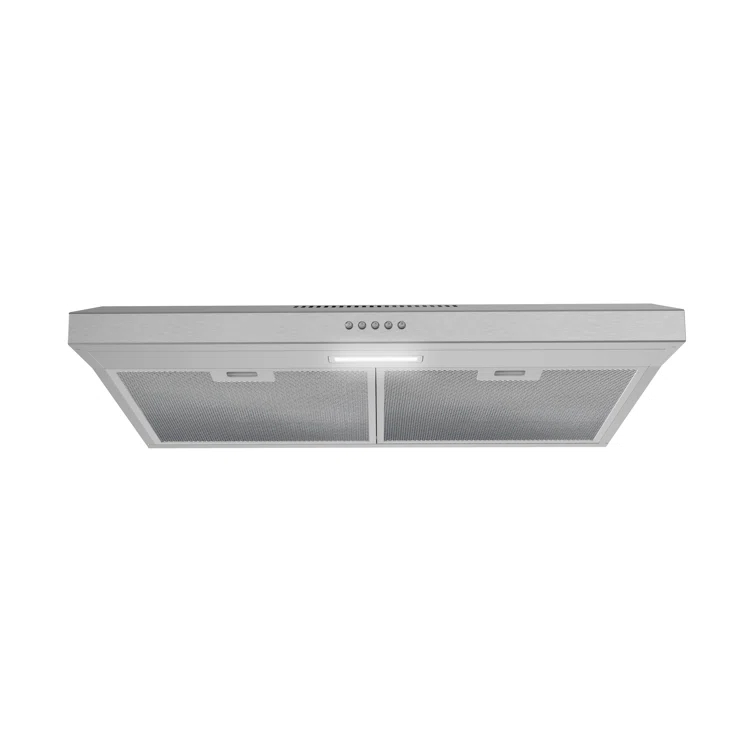 Streamline 30 In. T-3007-1-DL Savona Ductless Undermount 80 CFM Range Hood In Brushed Stainless Steel With Mesh Filters, Push Button Control, LED Light
