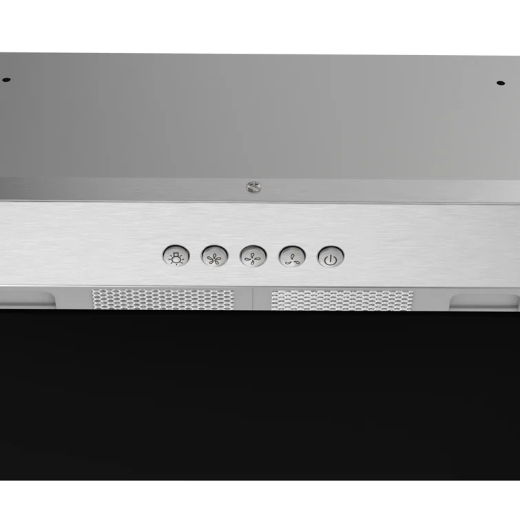 Streamline 28 in. Curino Ductless Insert 350 CFM Range Hood in Glossy Black with Mesh Filters, Electronic Button Control, LED Lights