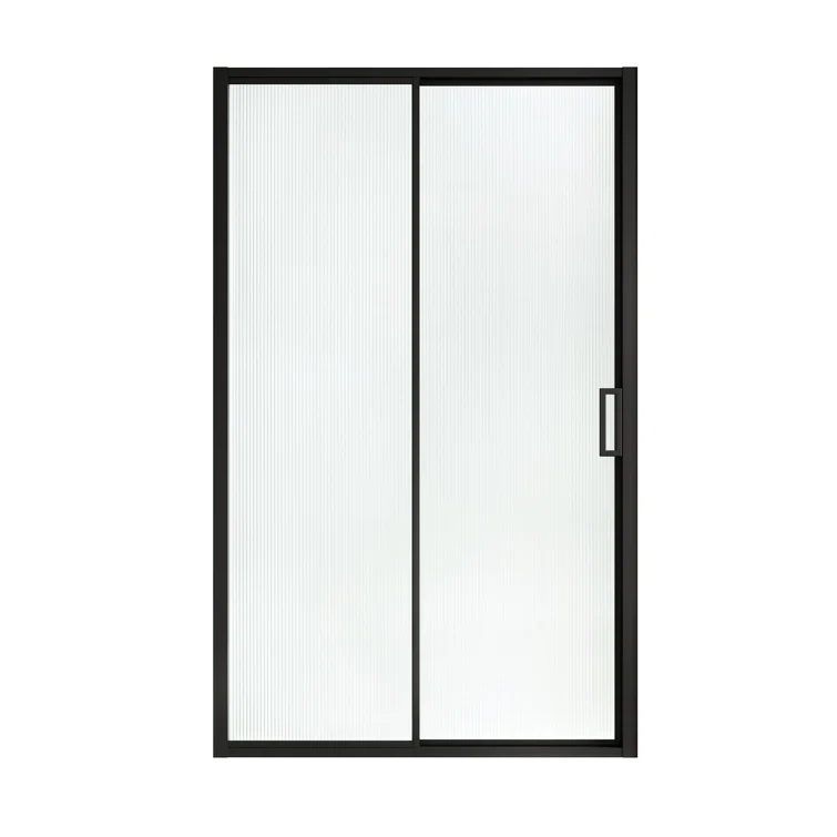 Ove Decors Stanford 48 In. W X 74 In. H Sliding Fluted Straight Alcove Shower Door