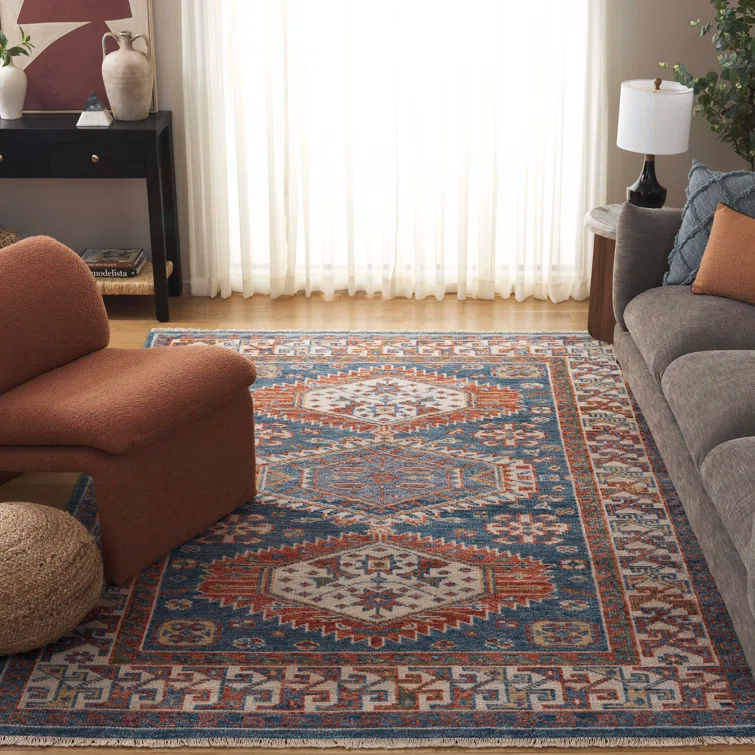 Samarkand 119 Area Rug In Blue / Beige