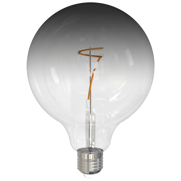 4.5 Watt Dimmable G40 Light Bulb With Clear/Smoke Glass Finish And Medium (E26) Base