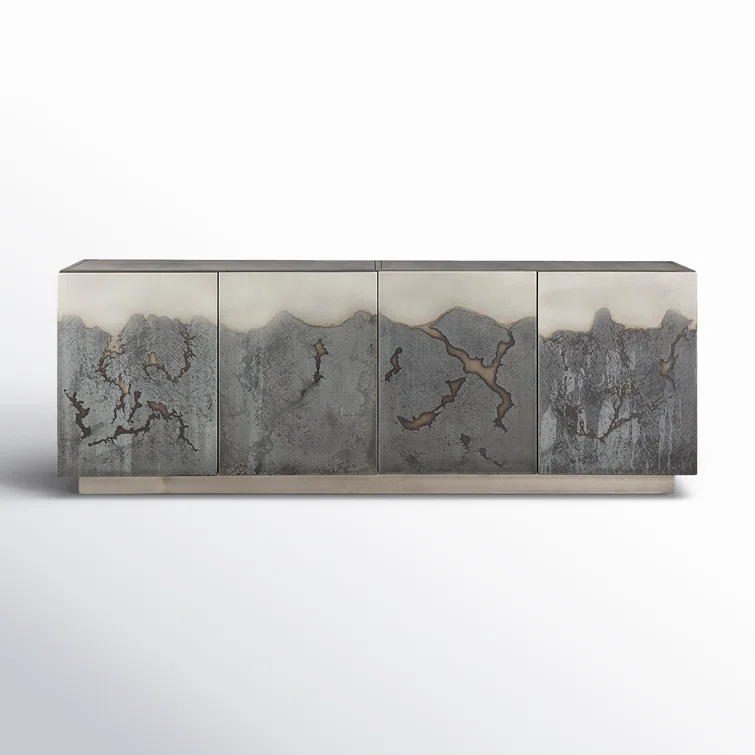 Roxdale 82" Acid Wash Iron Industrial Sideboard