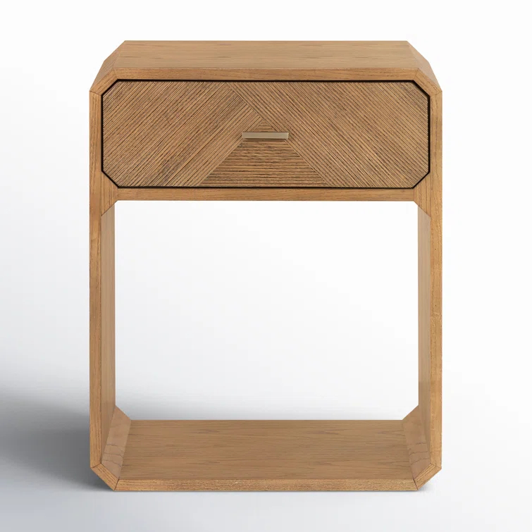 Caspian Contemporary 20.5'' Black Ash 1-Drawer Nightstand