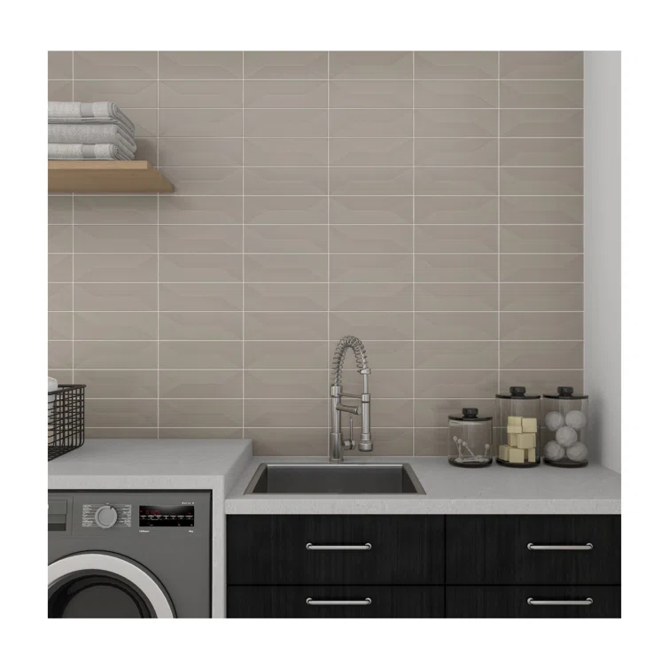 Mythology 4" x 12" Ceramic Wave Crest Wall Tile (22 PC Per Carton) (8.36 SQFT Per Carton)