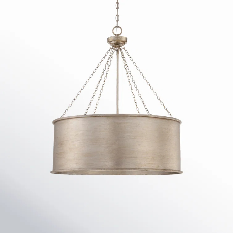 Soho 6 Light Metal Dimmable Drum Chandelier