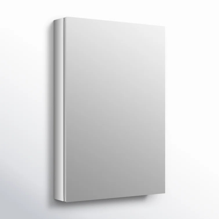 Verdera® Recessed or Surface Mount Frameless Medicine Cabinet with 3 Adjustable Shelves