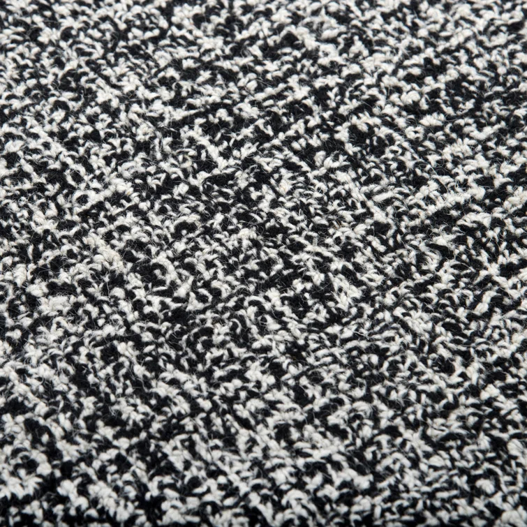 Britley Handmade Tufted Wool Black/White Area Rug