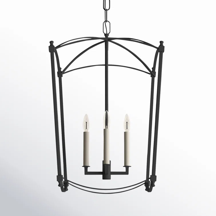Olive 4 Light Metal Dimmable Lantern Chandelier