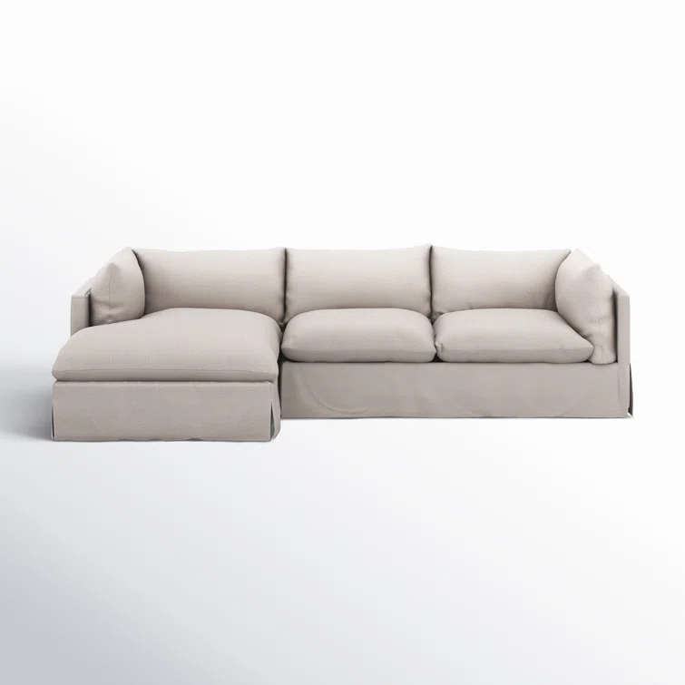 Bennett Moon Linen Fabric Two-Piece Sectional Sofa