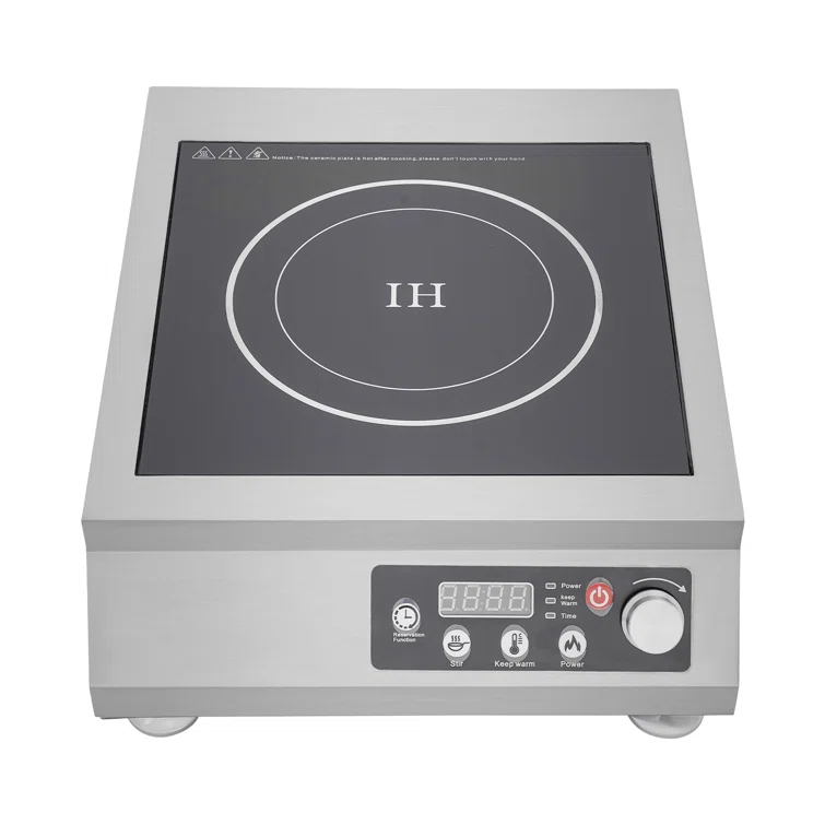 3500W Rectangle Commercial Electric Induction Cooktop With Timing Function