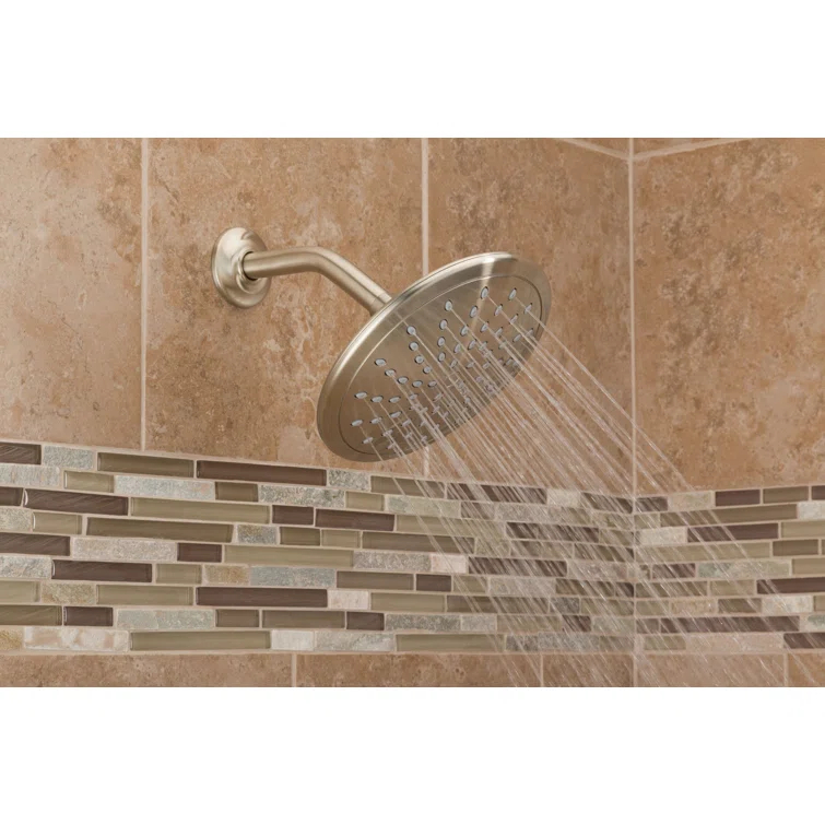 Moen Wide Round Rain Shower Head for Bathroom with 2 GPM High-Pressure Rainfall Spray