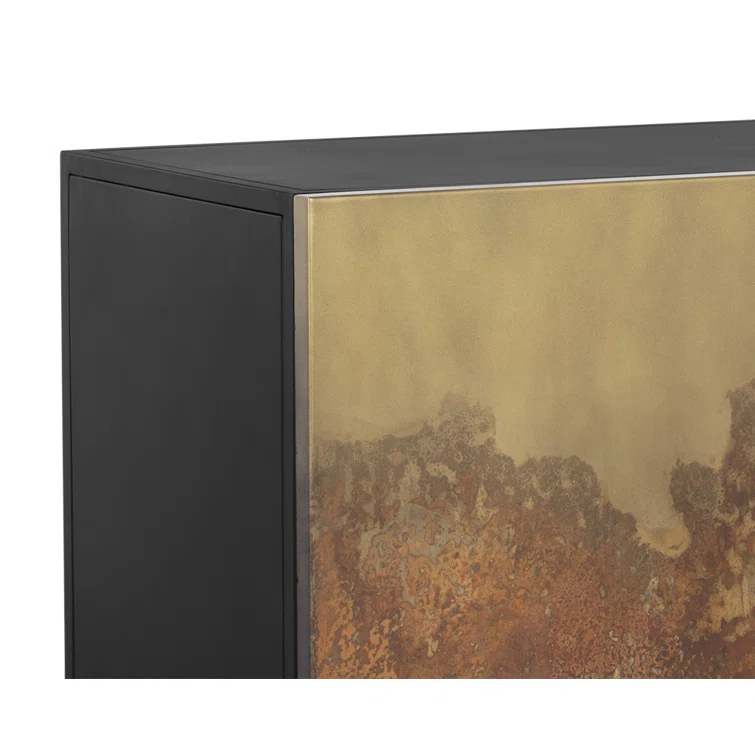 Auburn 60" Black and Gold Metal Sideboard