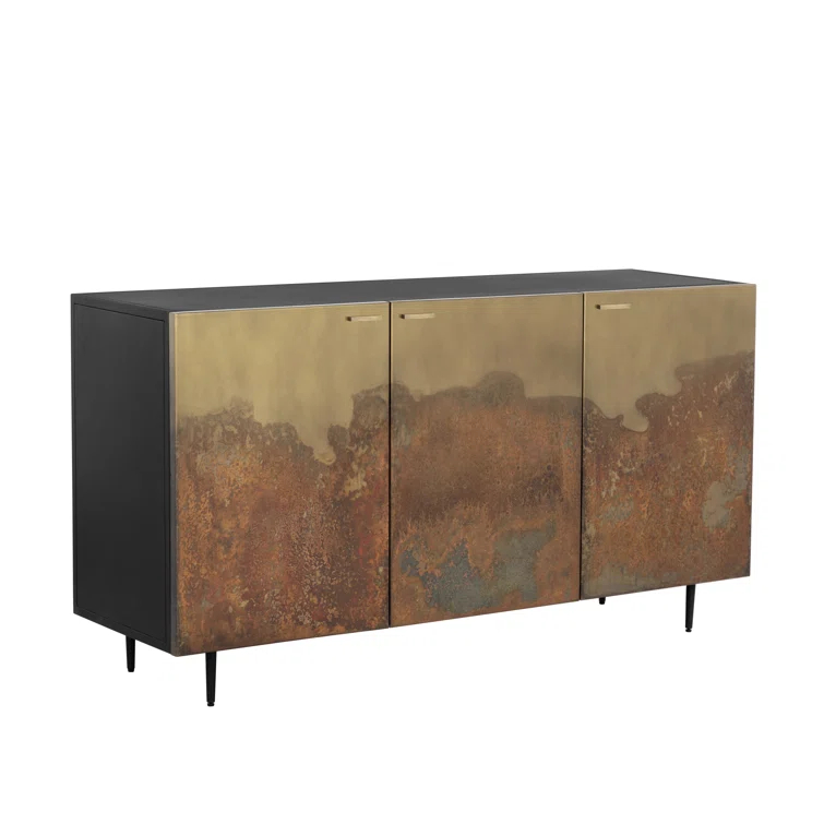 Auburn 60" Black and Gold Metal Sideboard