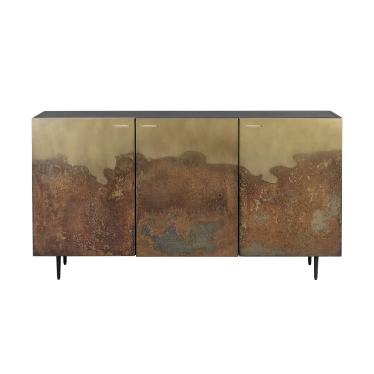 Auburn 60" Black and Gold Metal Sideboard