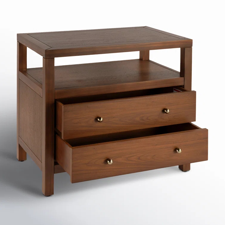 Nora 2-Drawer Wide Nightstand