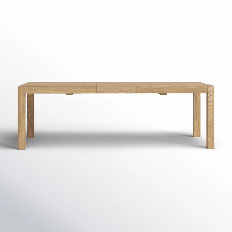 Dune Ash Extendable Rectangular Dining Table with Solid Wood Legs