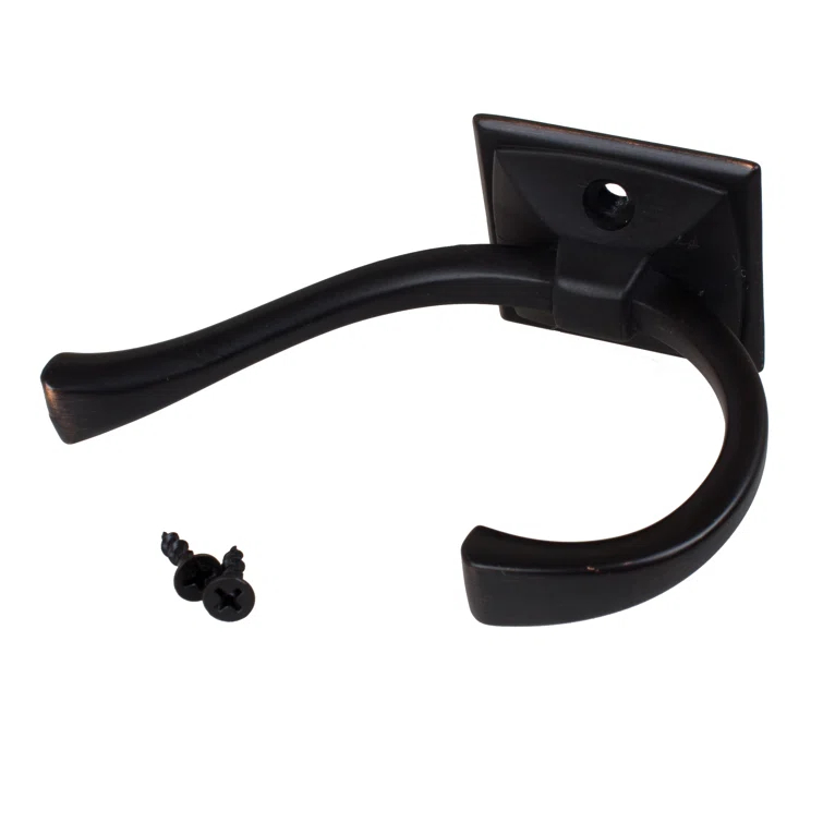 Flared Decorative Double-Prong Wall Hook