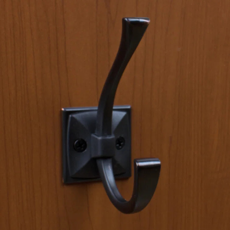 Flared Decorative Double-Prong Wall Hook