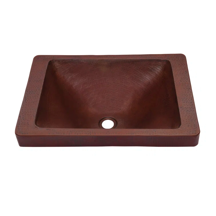 Novatto 14'' Copper Rectangular Bathroom Sink