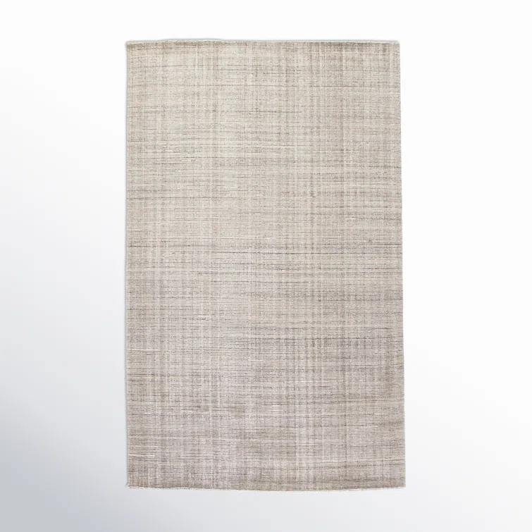 Handmade Transitional Brown/Cream Wool-Viscose Blend Area Rug, 6' x 9'