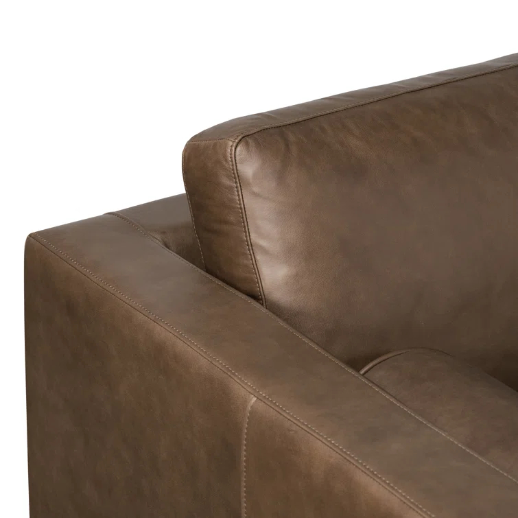 Napa 88.5'' Full-Grain Genuine Italian Leather Sofa