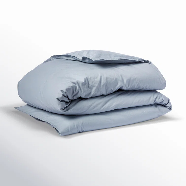 Coyuchi Organic Crinkled Percale Duvet Cover