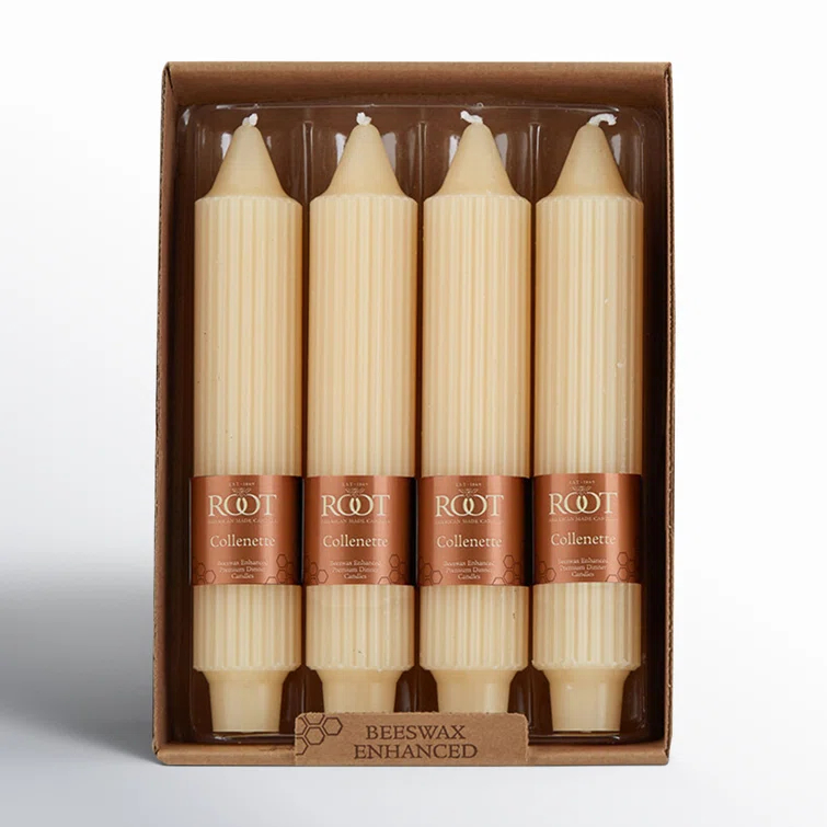 Grecian Collenette Unscented Taper Candle